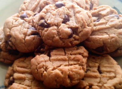 Chocolate chip peanut butter cookies
