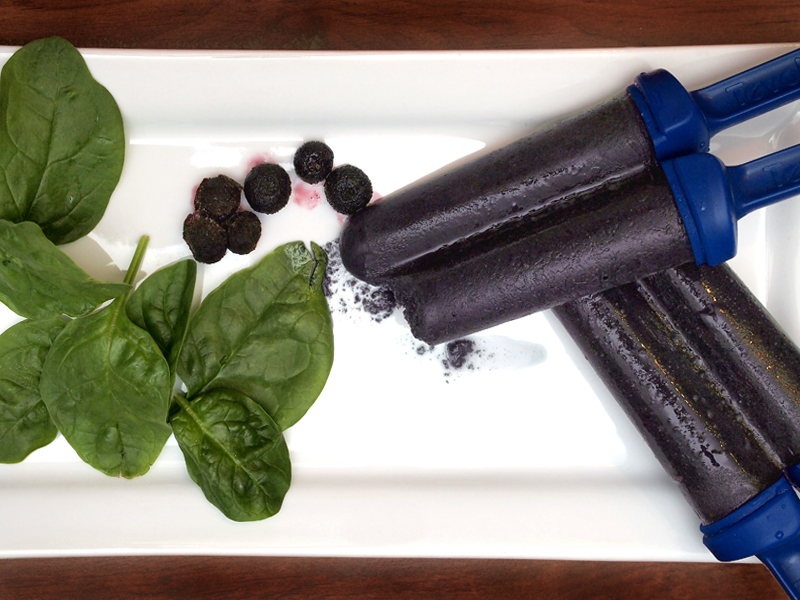 Blueberry Vanilla Pops on plate