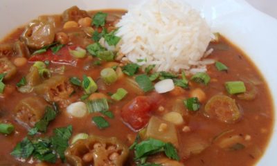 Vegan chickpea gumbo