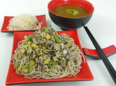 Creamy Sesame Arame with Skinny Soba Somen Noodles