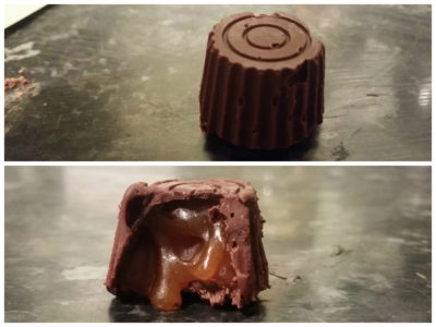 Vegan rolo chocolates