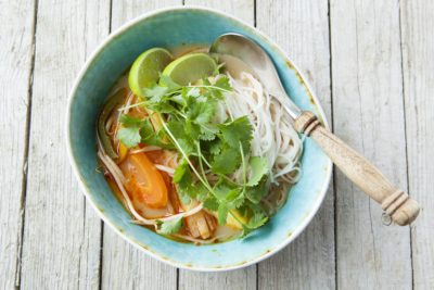 Vegan laksa malasyian noodle soup