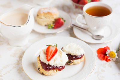 Strawberries and vegan cream tea