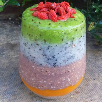 Vegan rainbow smoothie