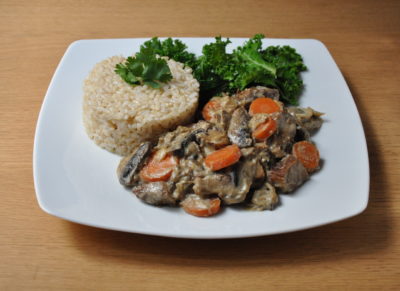 Seitan cashew blanquette