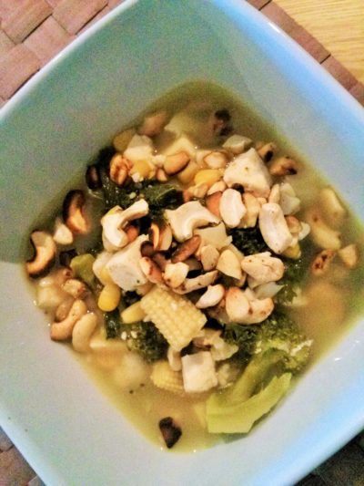 Vegetable and tofu soup