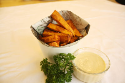 Sweet French Fries with Tofu Mayo