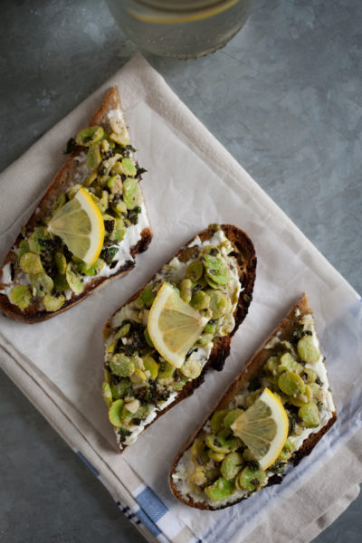 Vegan tahini beans on toast