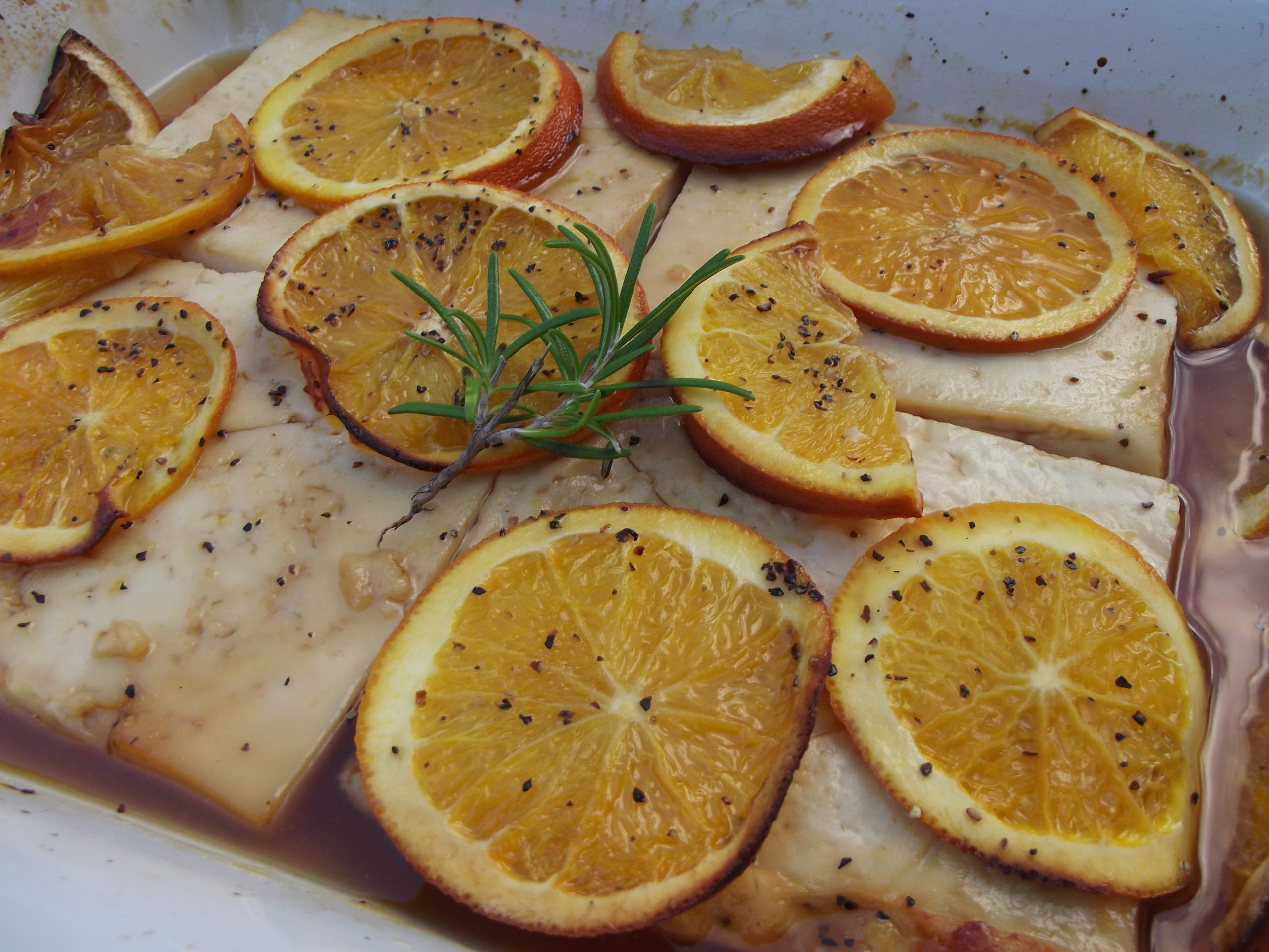 Orange and Maple Marinated Tofu