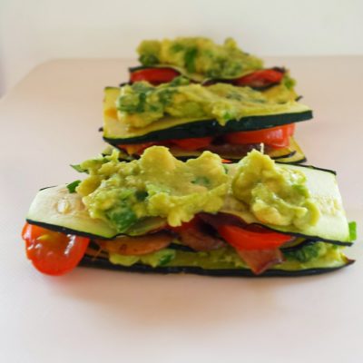 Vegan courgette stacks