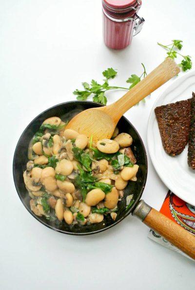 Garlicky Butterbean Toast Topper