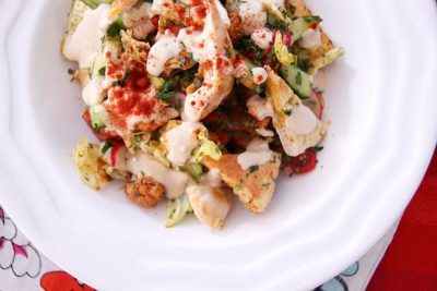 Vegan fattoush bowls