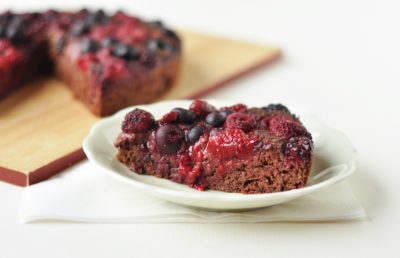 A slice of vegan forest fruit