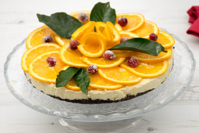 Vegan orange cheesecake