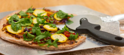 Vegan chilli vegetable pizza