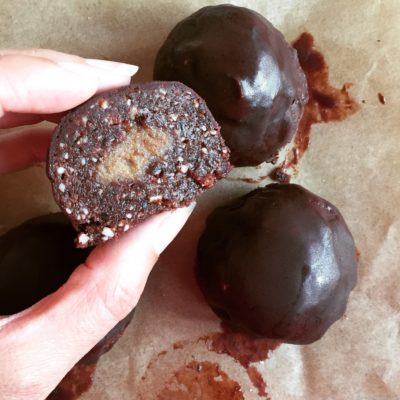 Vegan ferrero caramels