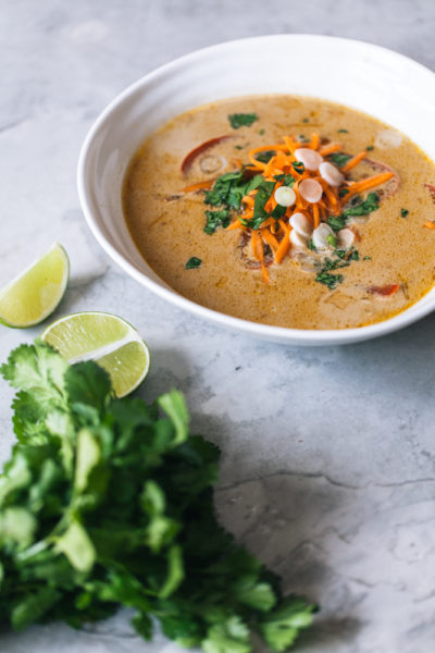 Ginger coconut and lemongrass soup