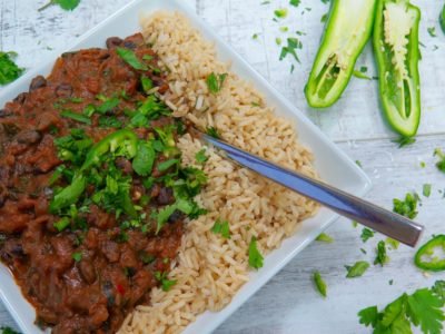 Vegan black bean chilli