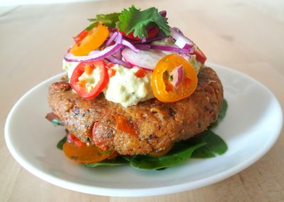 vegan CHICKPEA CHILLI BURGERS
