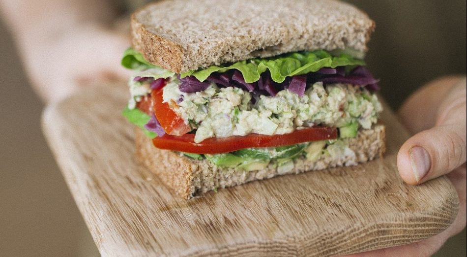 Chickpea tuna sandwich