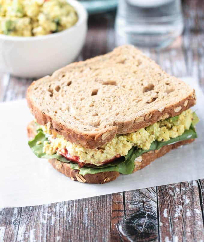 Curried Tofu Salad Sandwich by Veggie Inspired