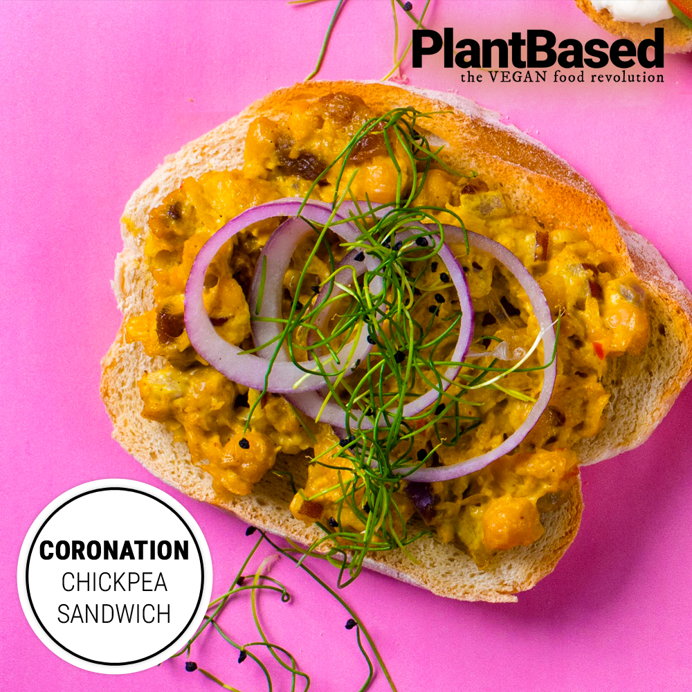Vegan Coronation Chickpea Sandwich