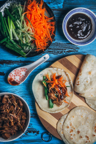 Vegan Peking Jackfruit Pancakes