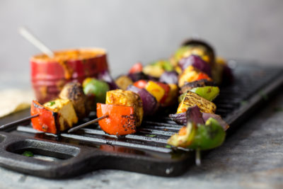 Grilled vegetable skewers