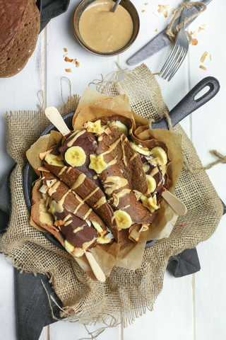 Vegan chocolate tacos