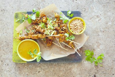 Chicken-style Skewers with Peanut Satay