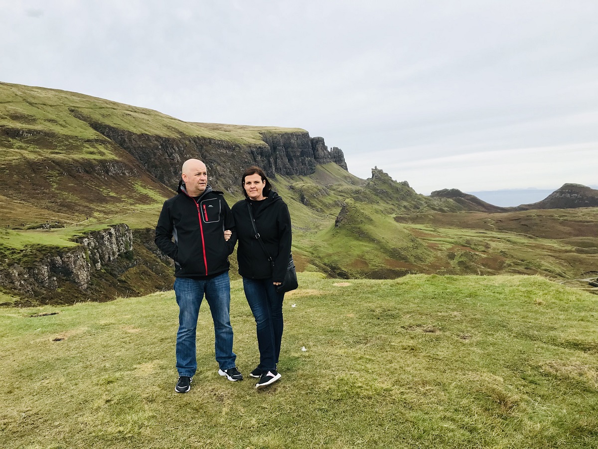 Maria and Dez, before Veganuary and after