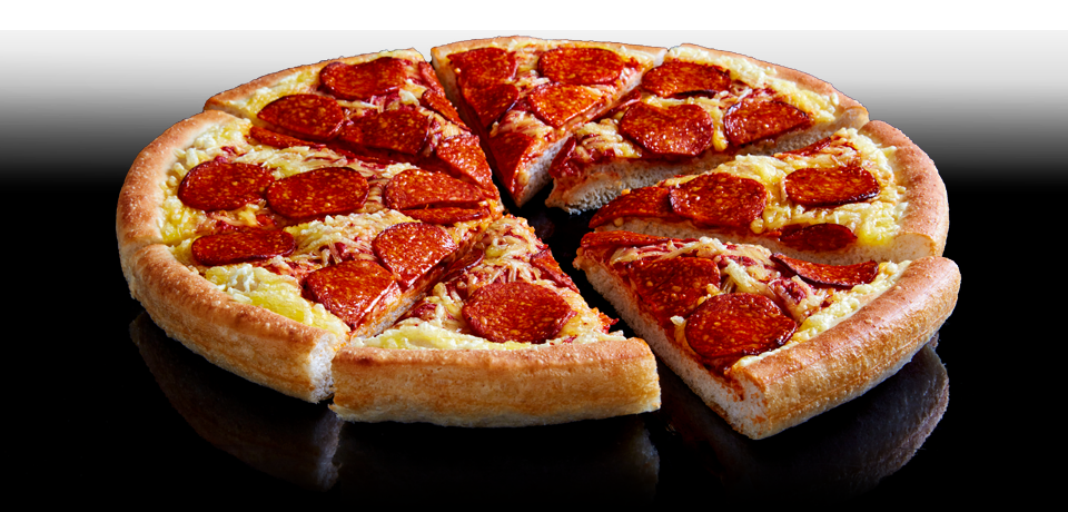 Vegan pepperoni pizza at Pizza Hut