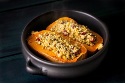 Herby Stuffed Squash recipe by Jen Moffatt, The Vegan Chef School