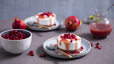 Vegan Pomegranate cheesecake