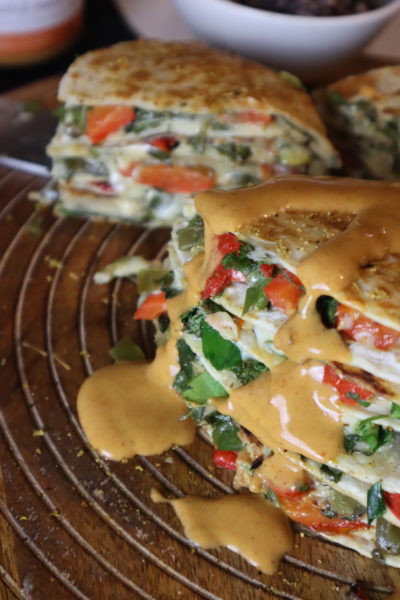 Herb & Cheese Quesadilla Cake