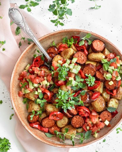 Sensational Chorizo Salad with Baby Potatoes and Avocado