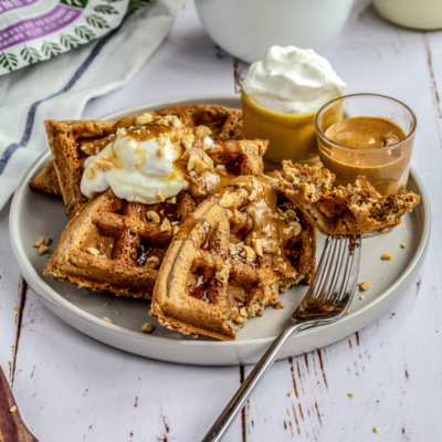 peanut butter waffles -Pulsin