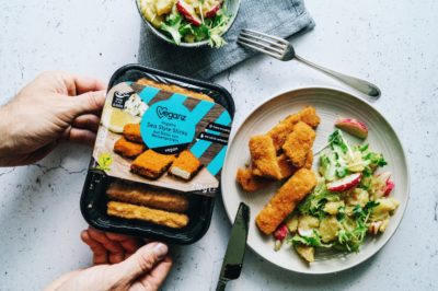 Vegan Fish Fingers with Potato Salad