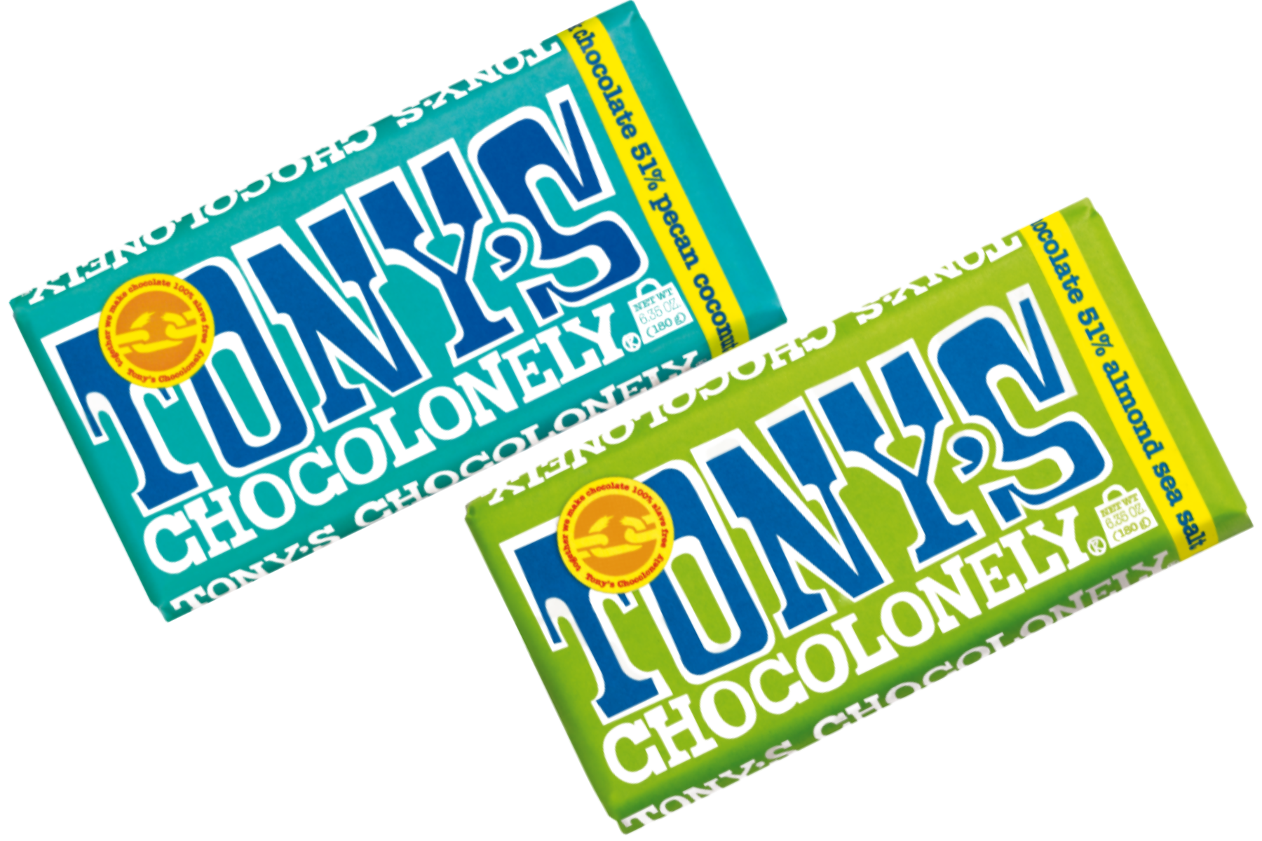 Two Tony's Chocoloney vegan chocolate bars 