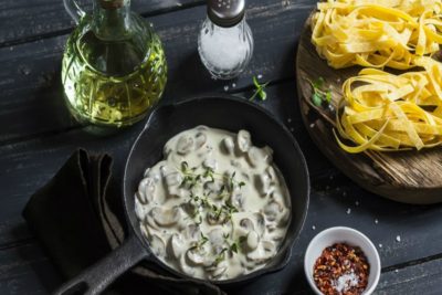 creamy garlic mushroom