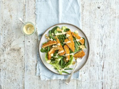 Vegan Breaded Fillet Caesar Salad