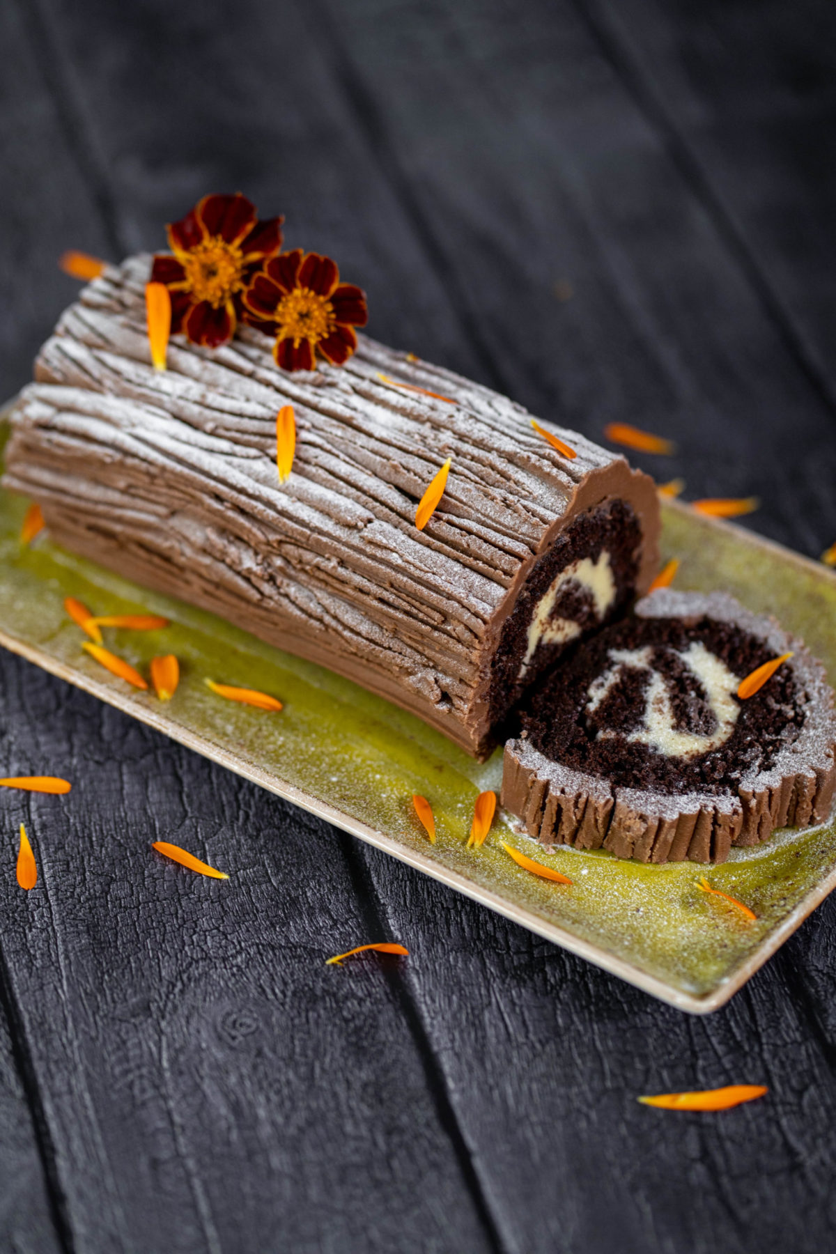 festive yuletide log