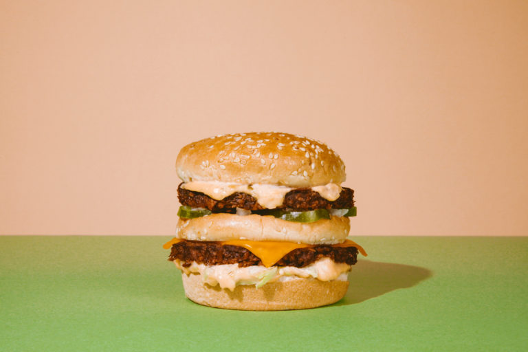 Plant Power's double burger called "The Big Zac"