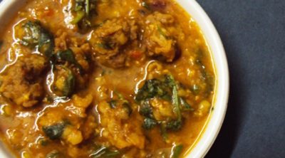 lentil and mockmeat dish