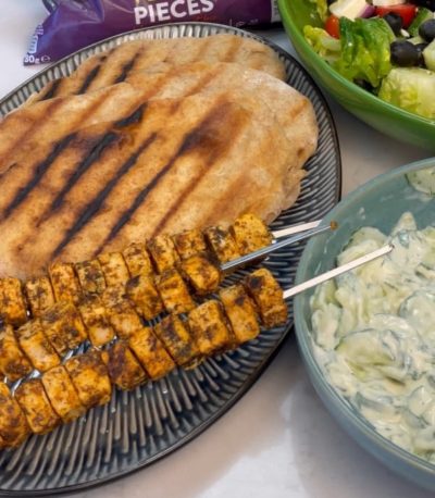 Souvlaki with Vegan Tzatziki