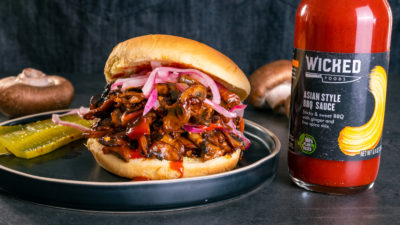 Wicked kitchen BBQ mushroom sandwich