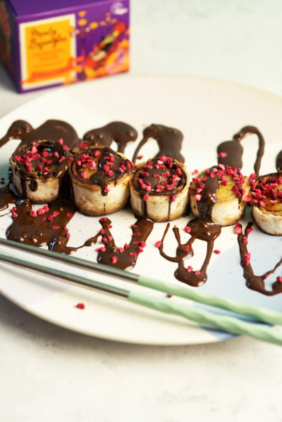 Tortilla Banana Truffle Roll Ups