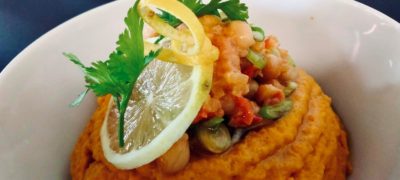 Vegan Maghreb Bowl with Carrot Puree & Chickpeas