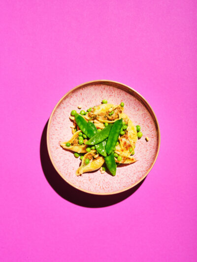 Conchiglioni mit veganer Thunfisch-Füllung