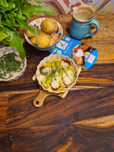 Ofenkartoffeln mit Tofu und Béchamelsauce